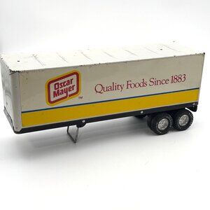 Vintage Nylint Oscar Mayer Pressed Steel Semi Trailer 15 1/2" Long Firestone